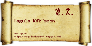 Magula Kászon névjegykártya